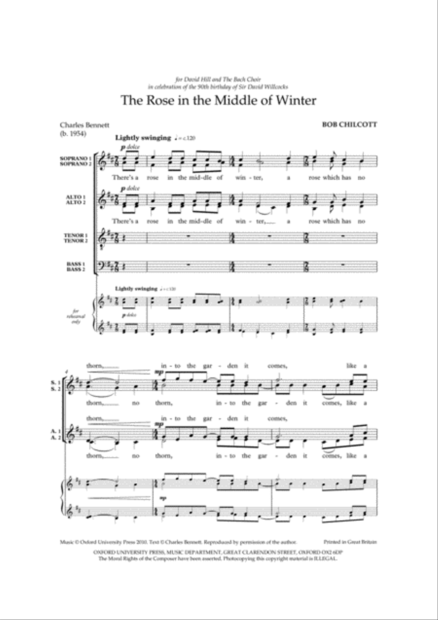 The Rose in the Middle of Winter SSAATTBB scores gallery preview page 2