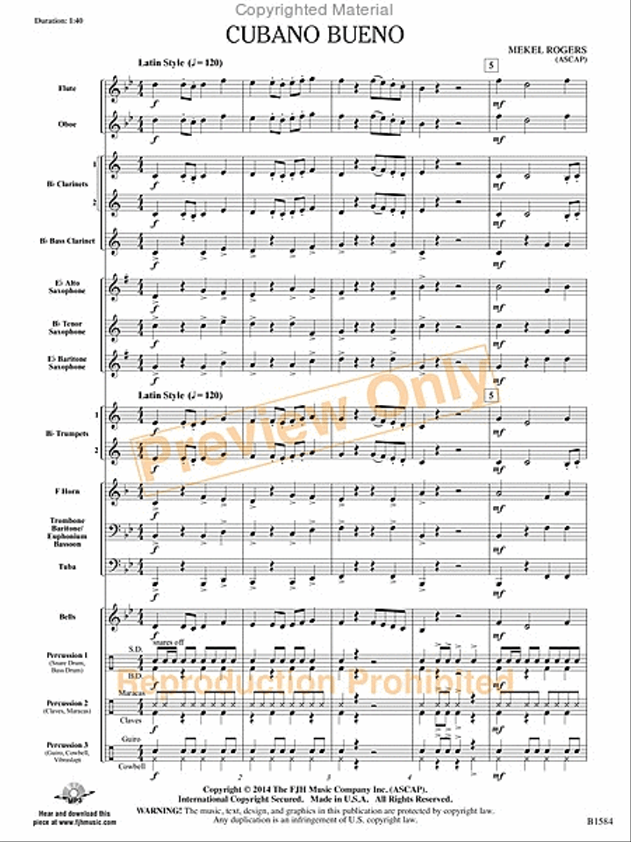 Cubano Bueno Cubano Bueno Concert Band scores gallery preview page 16