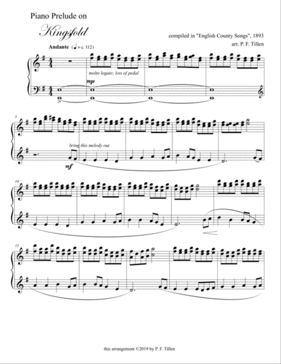 Piano Prelude on KINGSFOLD Piano Solo scores gallery preview page 1