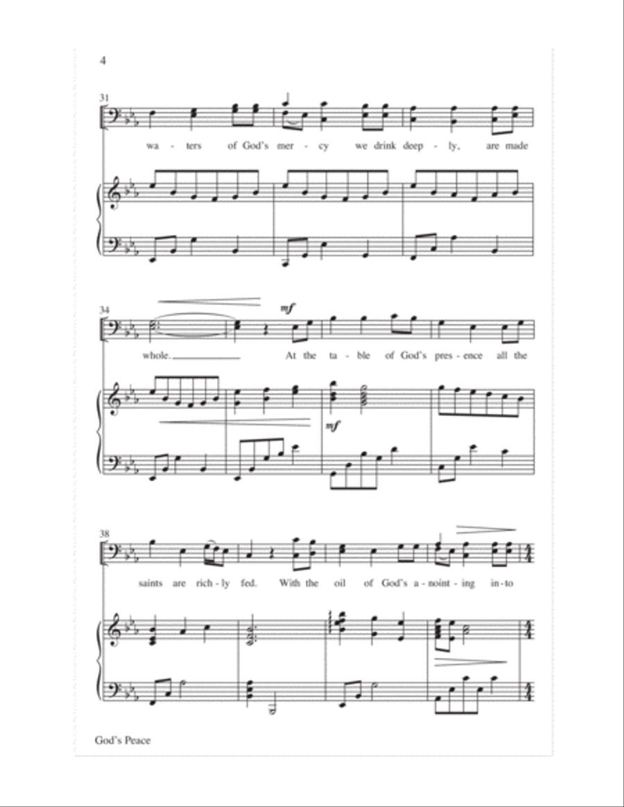 God's Peace 4-Part scores gallery preview page 5