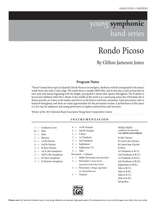 Book cover for Rondo Picoso: Score
