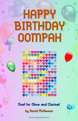 Book cover for Happy Birthday Oompah for Oboe and Clarinet Duet