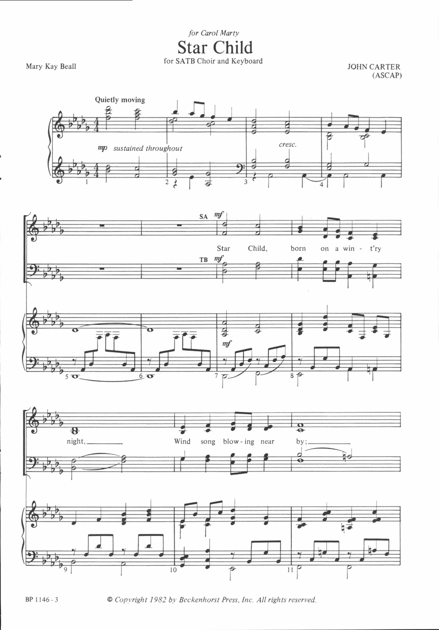 Star Child - SATB 4-Part scores gallery preview page 2