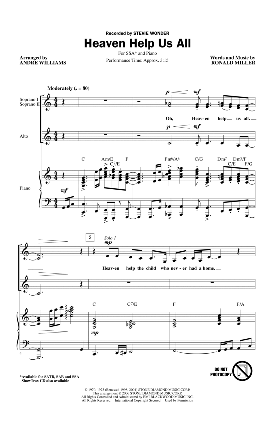 Heaven Help Us All Heaven Help Us All SSA scores gallery preview page 1