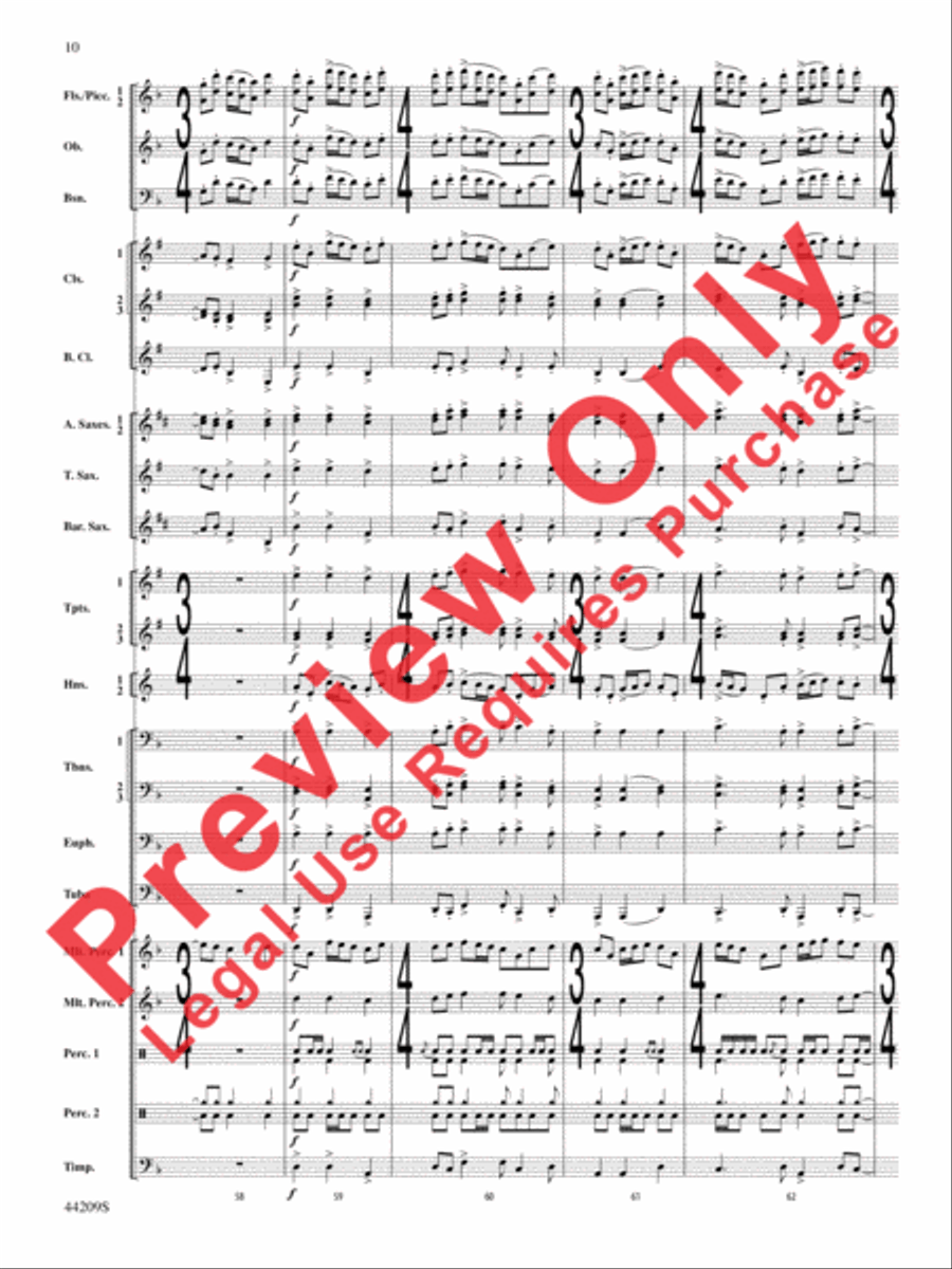 Gaudete Concert Band scores gallery preview page 11