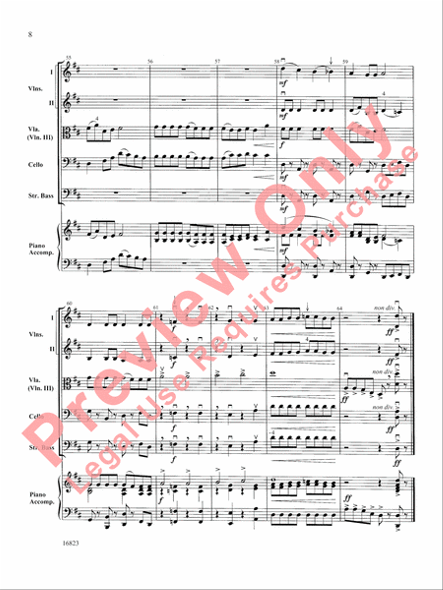 Santa Plays the Viola String Orchestra scores gallery preview page 9