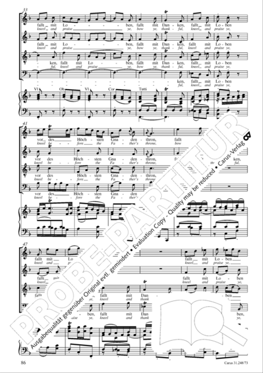 Christmas Oratorio (Weihnachtsoratorium, Teile IV-VI) 4-Part scores gallery preview page 7