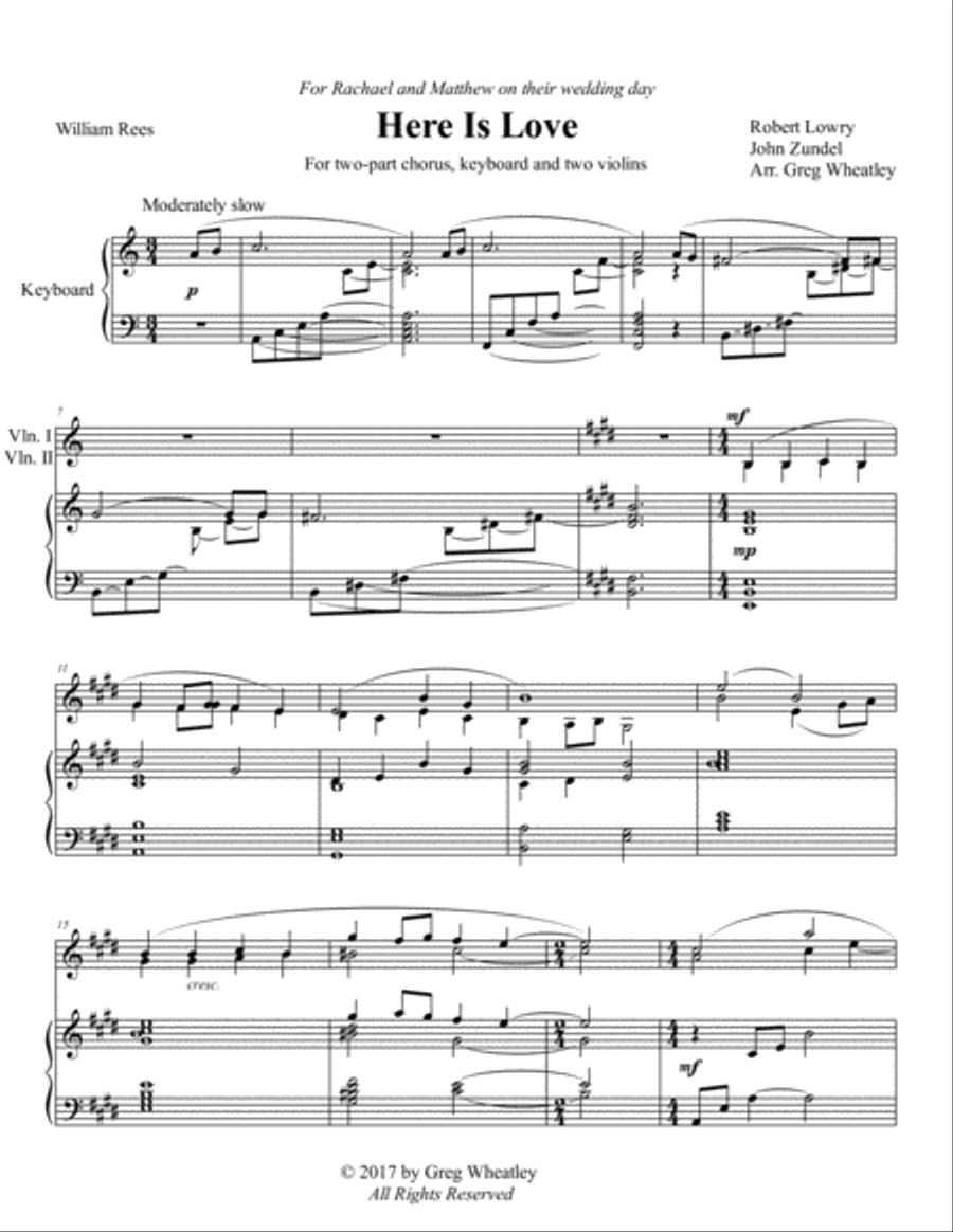 Here Is Love Choir scores gallery preview page 1