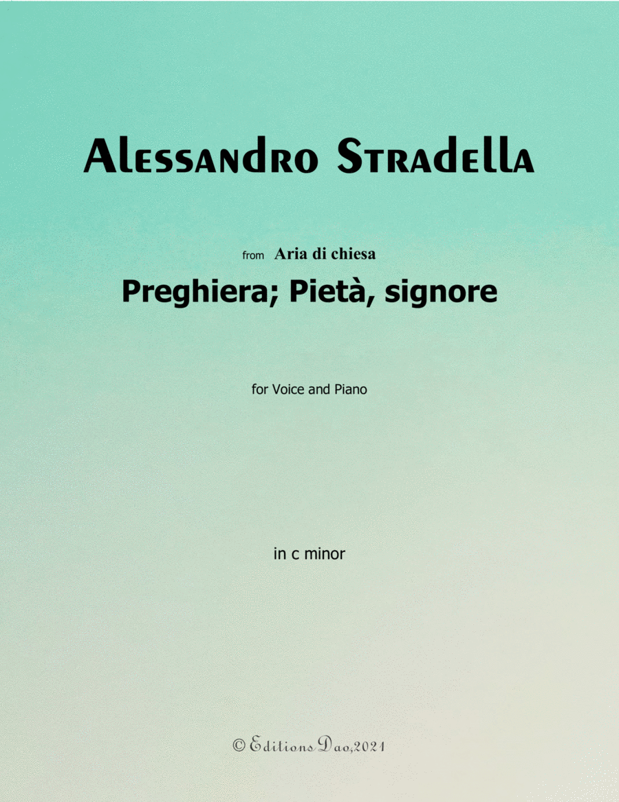 Preghiera;Pieta,signore,by Stradella,in c minor image number null