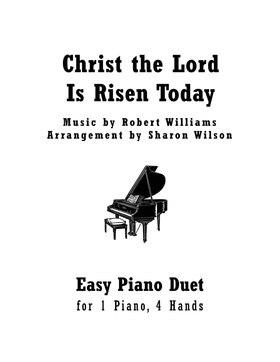 Christ the Lord Is Risen Today (Easy Piano Duet - 1 Piano, 4 Hands) Easy Piano scores gallery preview page 1