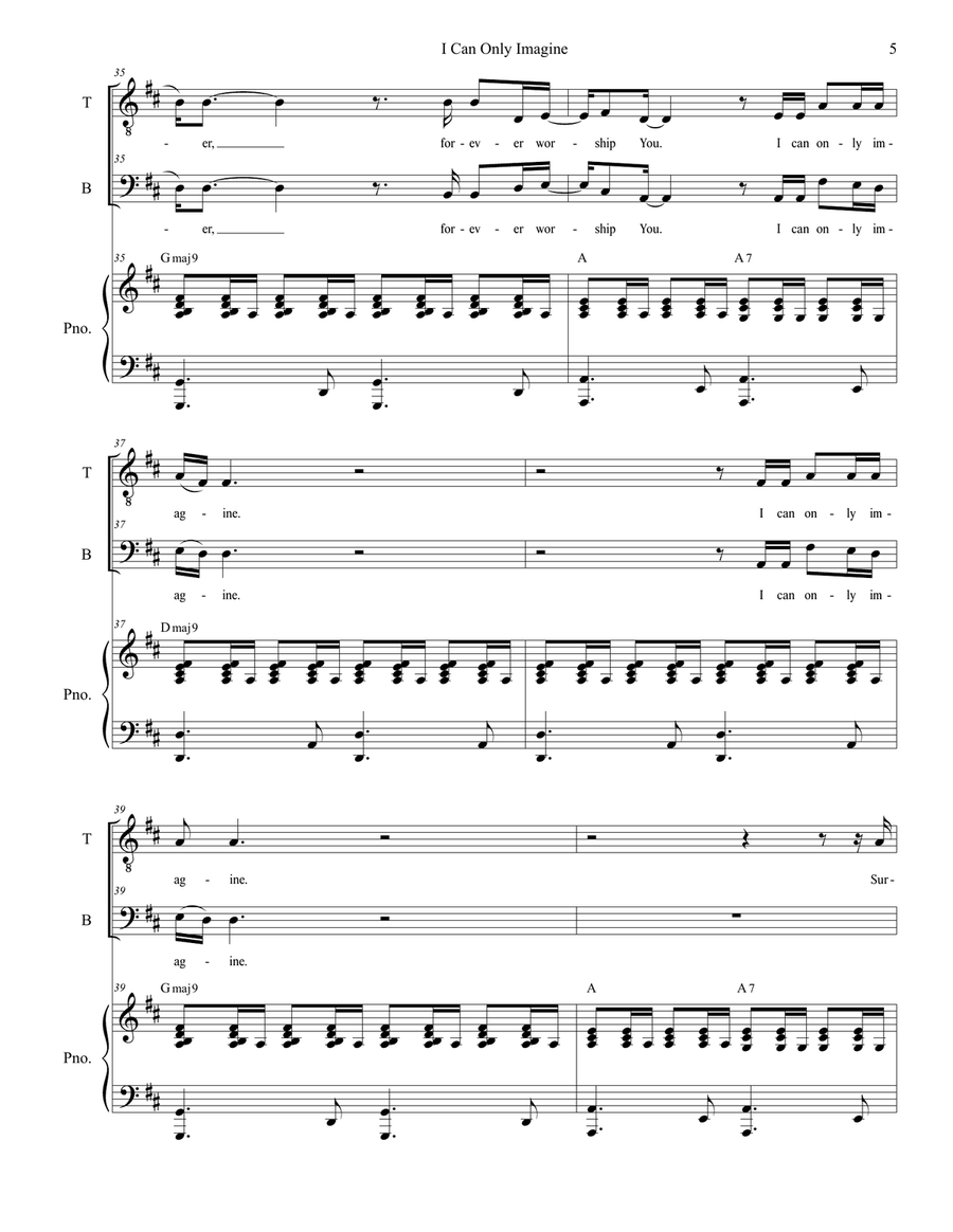 I Can Only Imagine TB scores gallery preview page 5