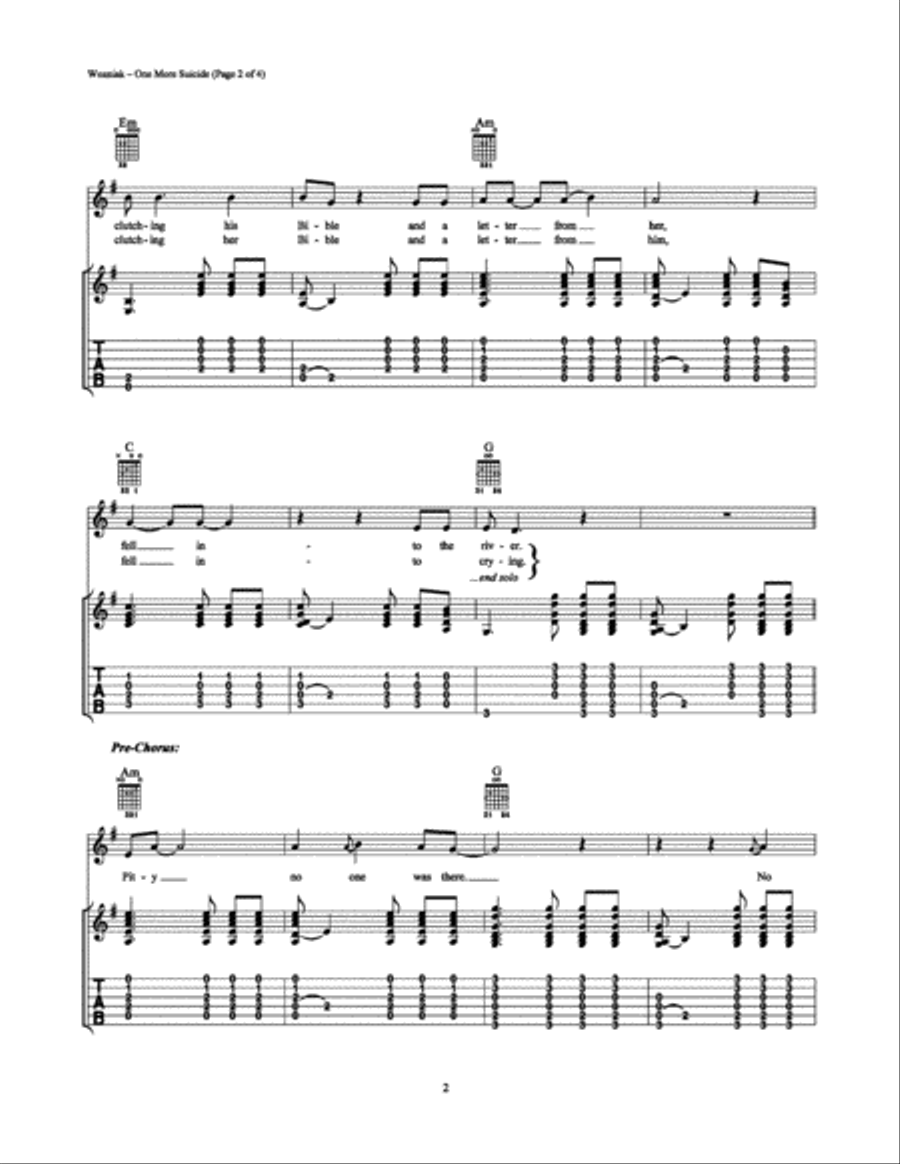 One More Suicide Electric Guitar scores gallery preview page 2