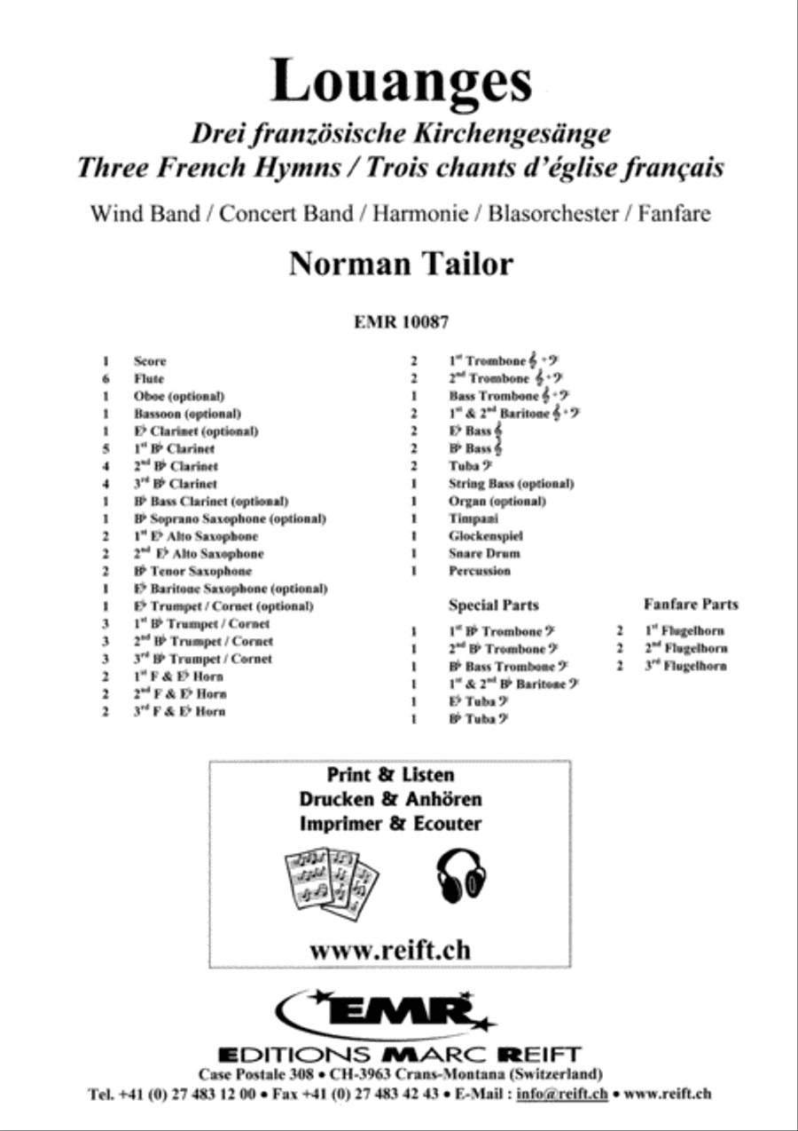 Louanges Louanges Concert Band scores gallery preview page 2