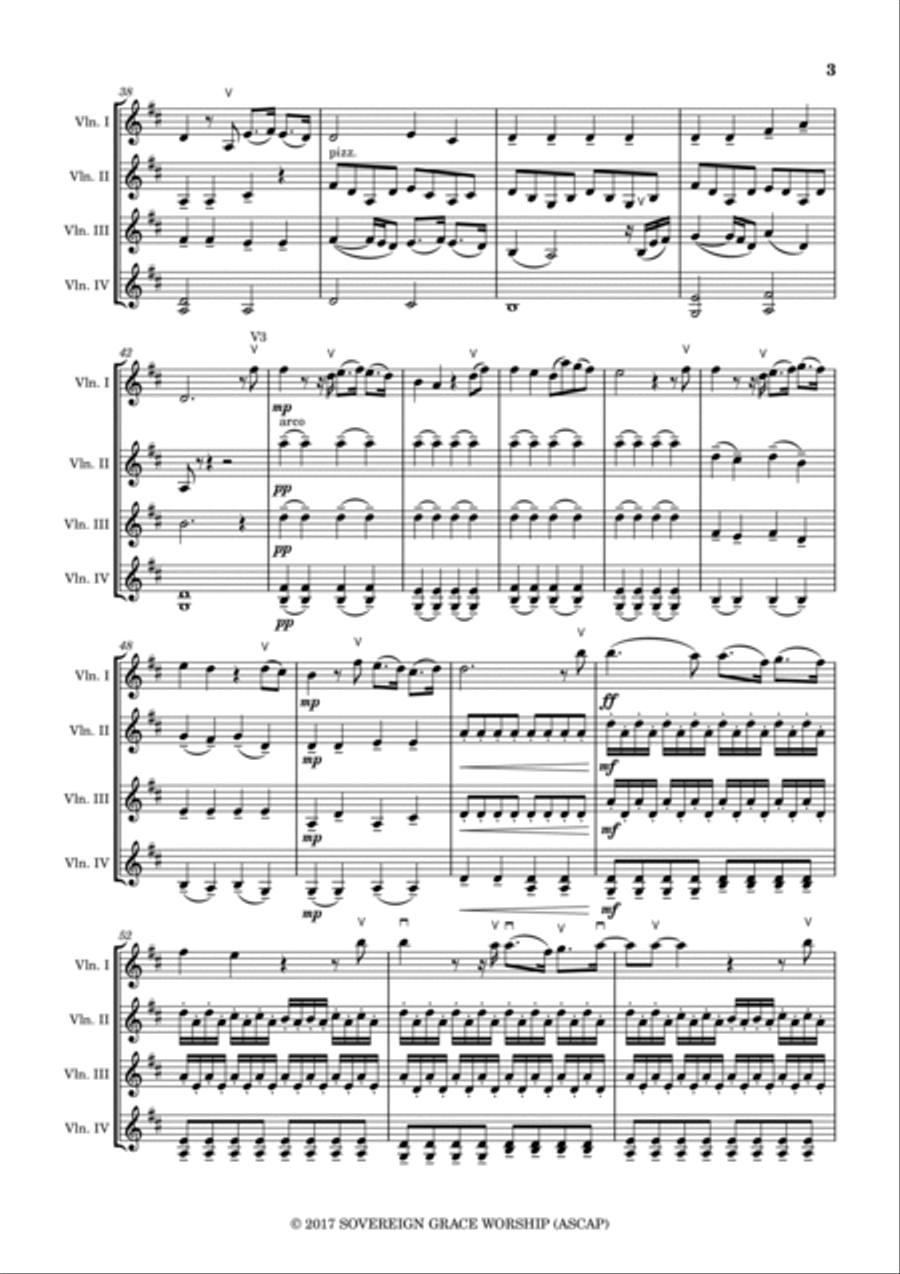 O Lord, My Rock And My Redeemer String Quartet scores gallery preview page 3