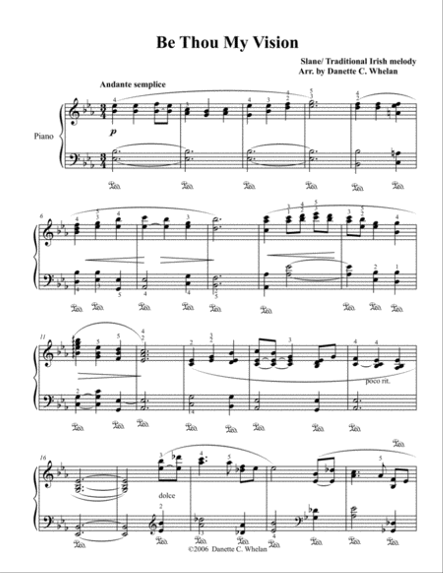 Be Thou My Vision Piano Solo scores gallery preview page 1