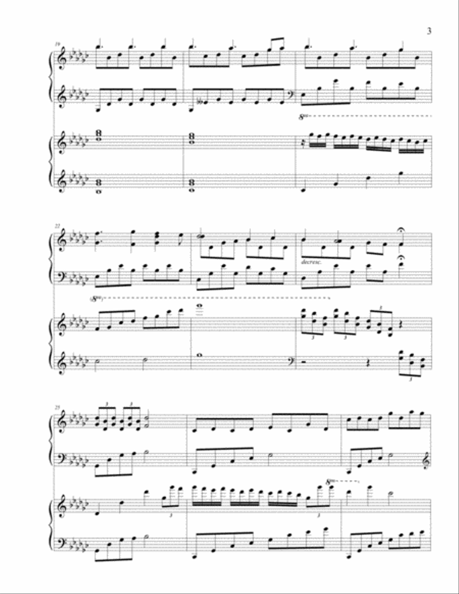 Between the Lakes - Piano duo (2 pianos, 4 hands) Piano Duet scores gallery preview page 3