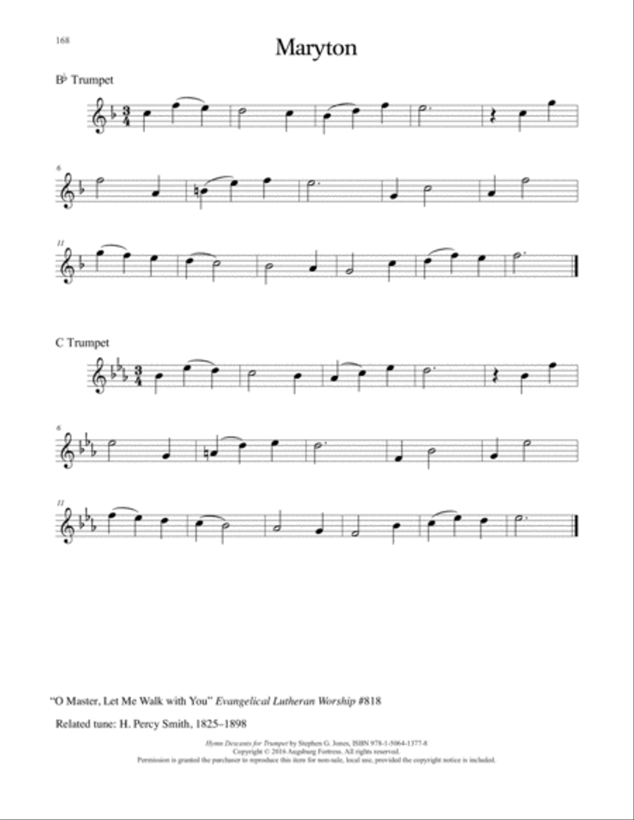 Hymn Descants for Trumpet C Trumpet scores gallery preview page 169