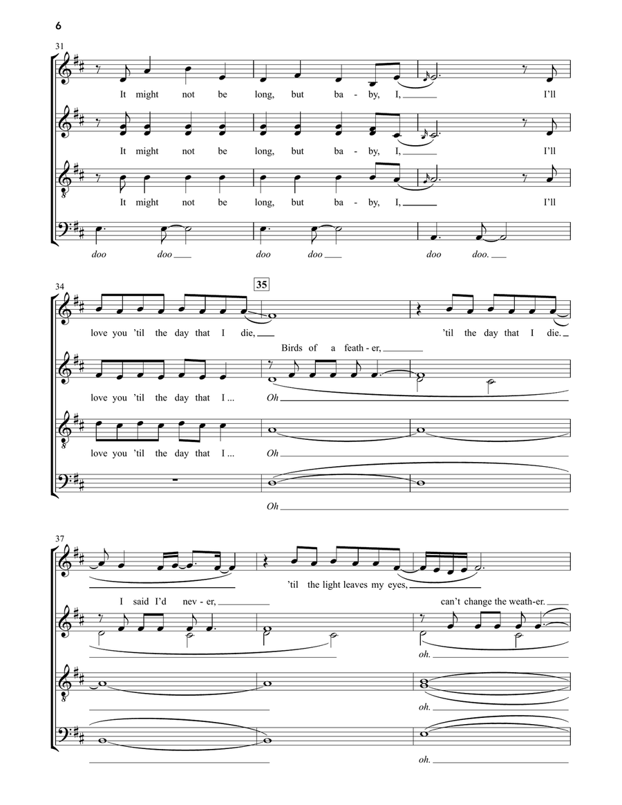 Birds Of A Feather Divisi scores gallery preview page 5