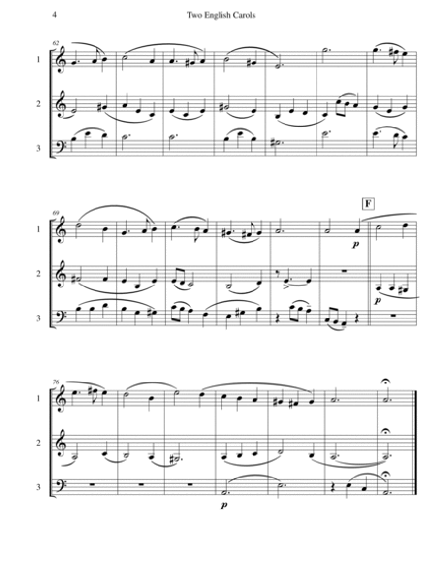 Two English Carols (Coventry Carol; What Child Is This?) - Brass Trio Brass Trio scores gallery preview page 5