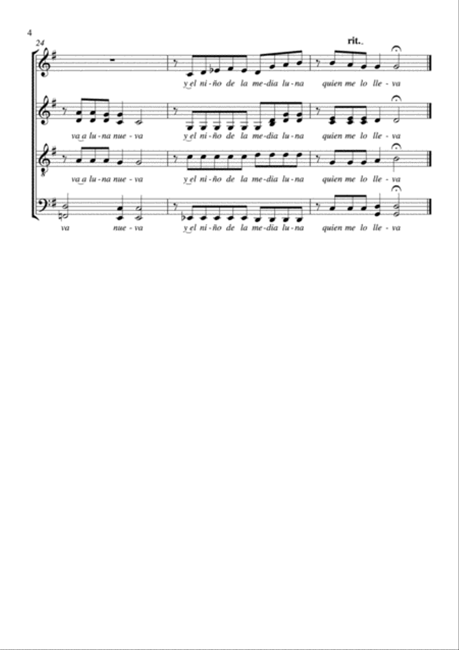 5 Canciones para coro A Cappella scores gallery preview page 4