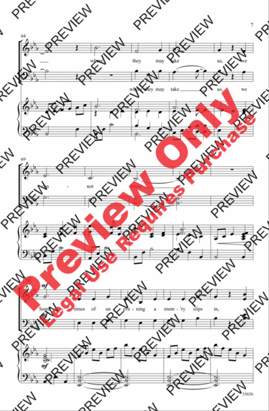 Your Love Was a River 4-Part scores gallery preview page 6