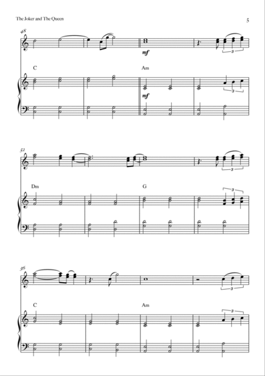 The Joker And The Queen (feat. Taylor Swift) Violin Solo scores gallery preview page 5