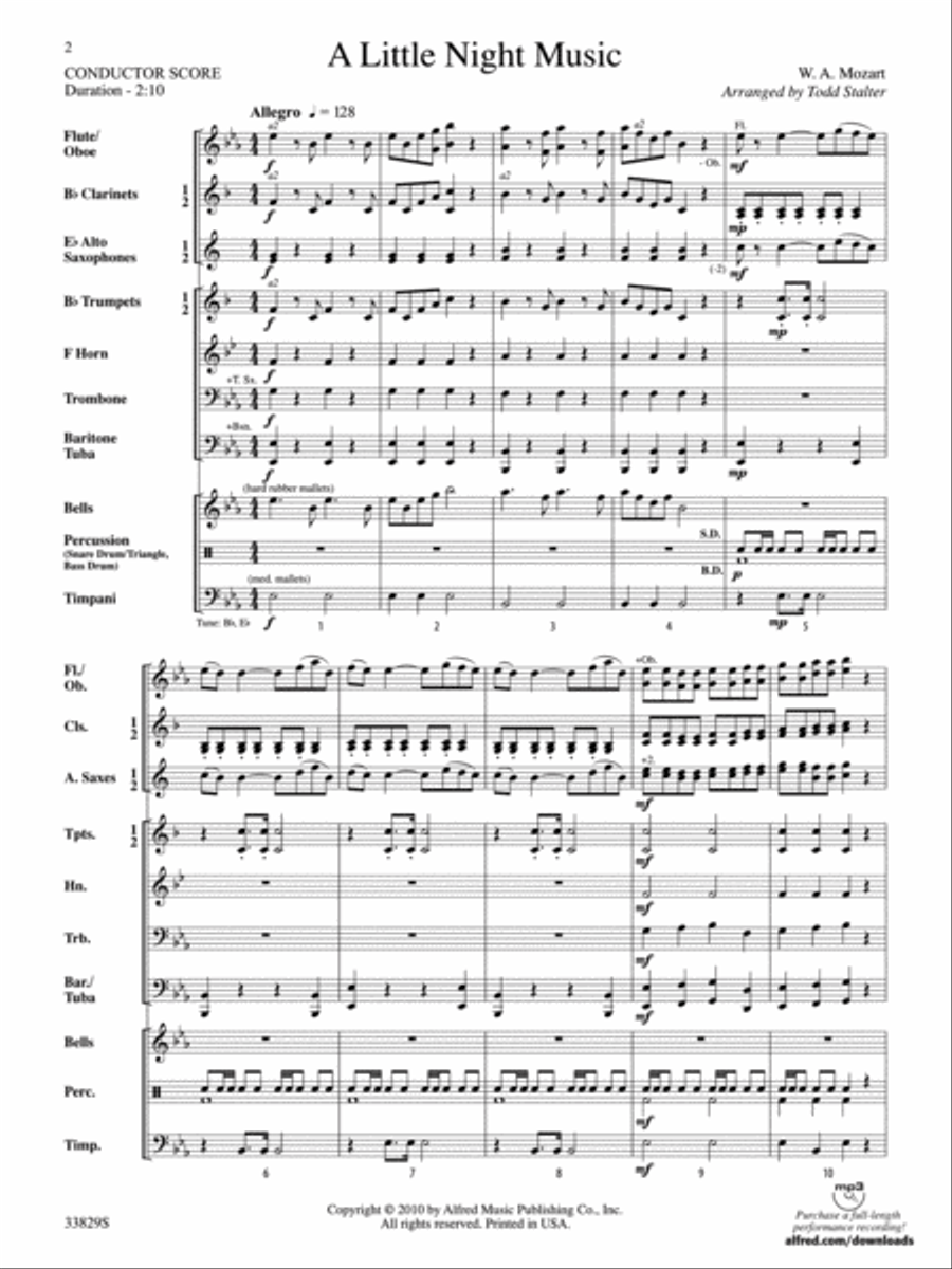 A Little Night Music A Little Night Music Concert Band scores gallery preview page 2