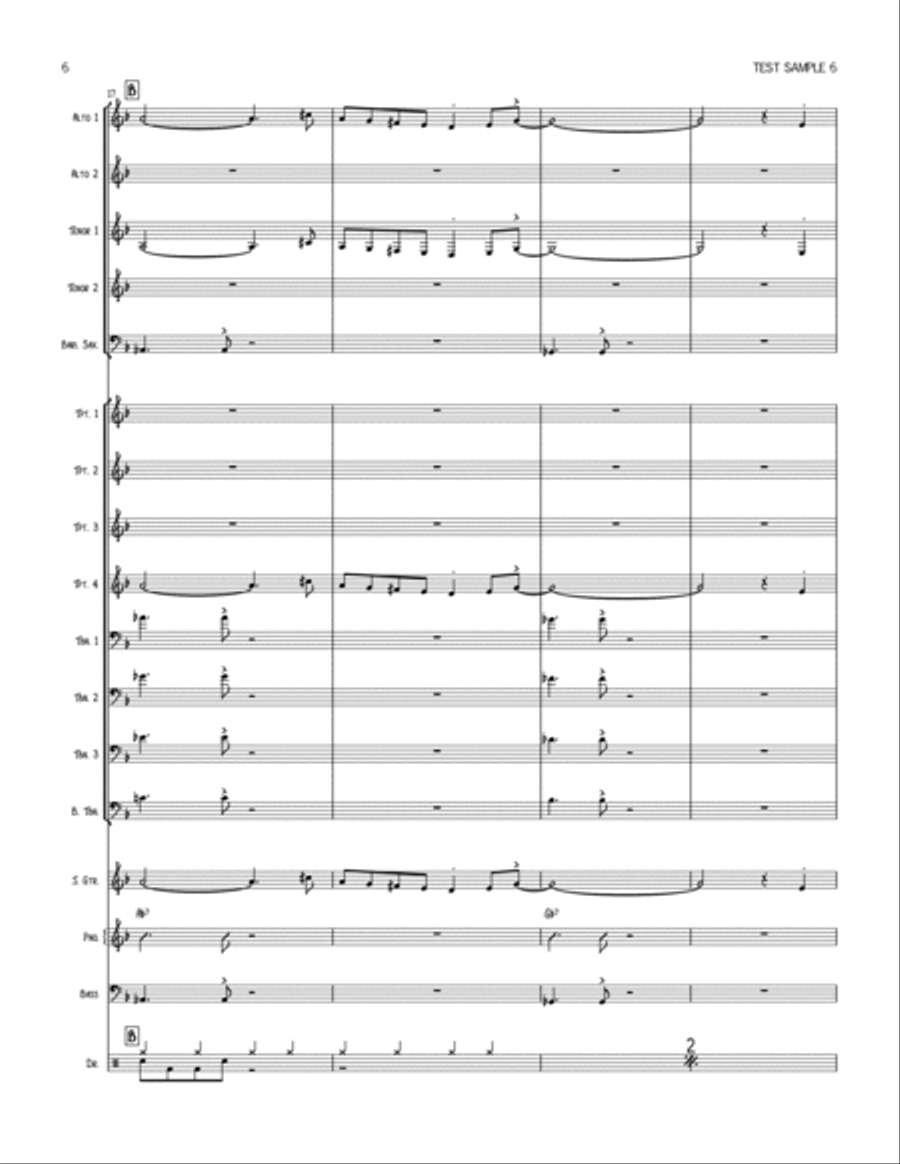 Test Sample 6 Jazz Ensemble scores gallery preview page 6