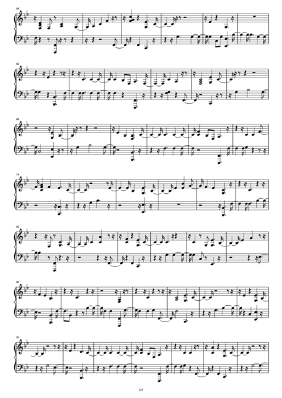 Say Something Piano Solo scores gallery preview page 2
