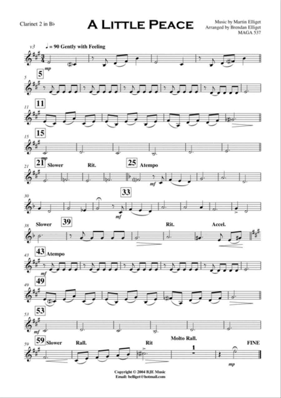 A Little Peace - Concert Band Concert Band scores gallery preview page 5