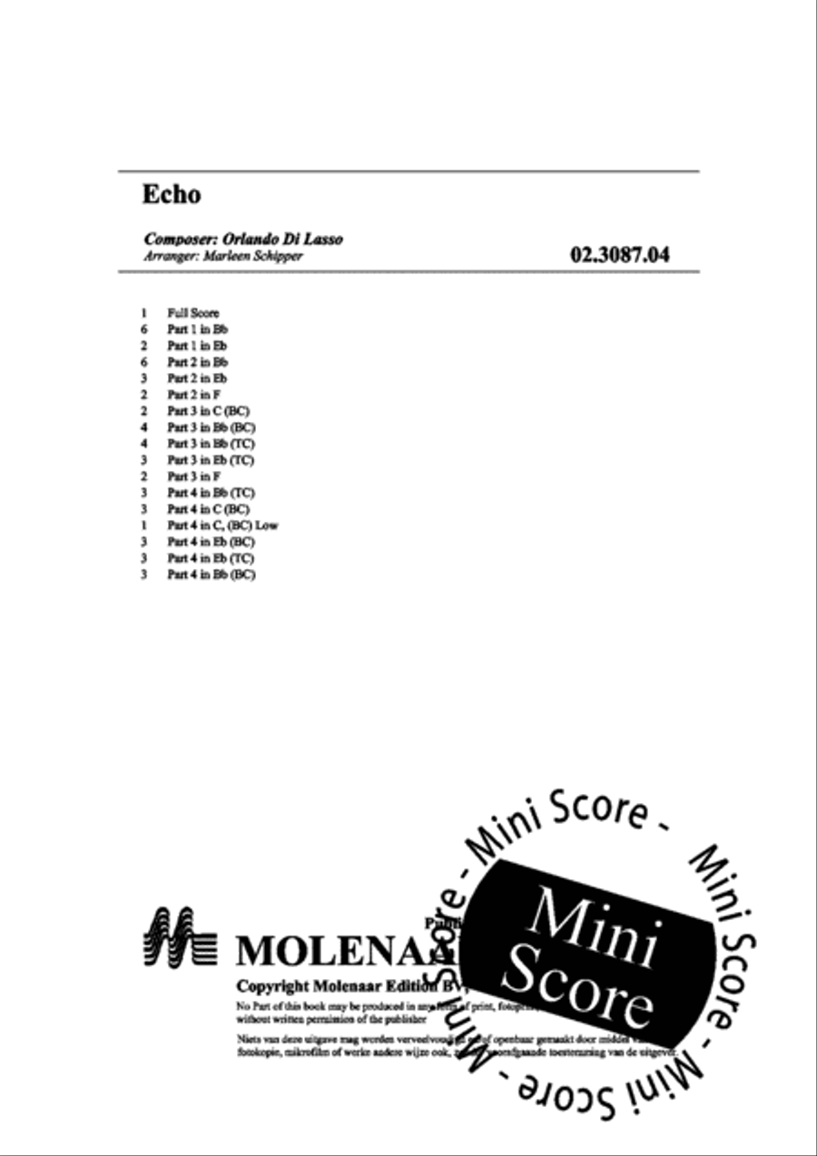 Echo Echo 4-Part scores gallery preview page 4