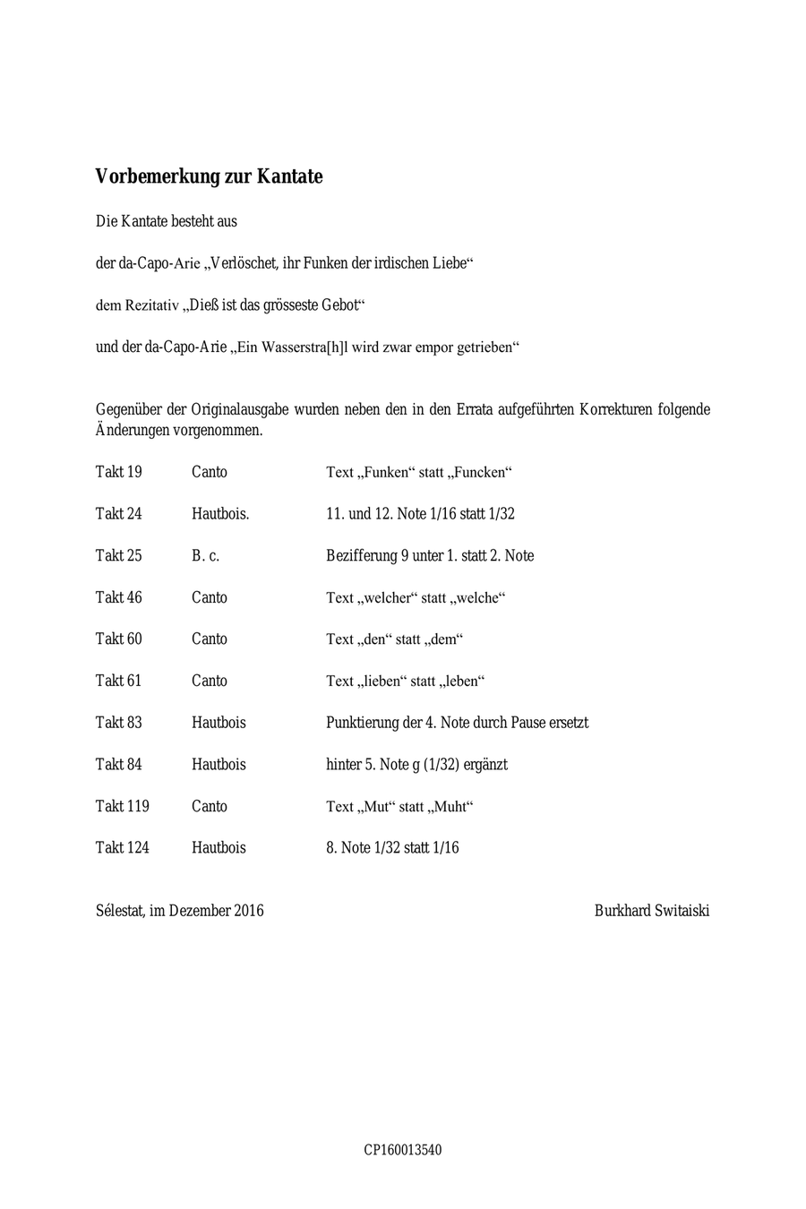 Harmonischer Gottesdienst TWV 1:1471 Verlöschet, ihr Funken der irdischen Liebe! Oboe Solo scores gallery preview page 3