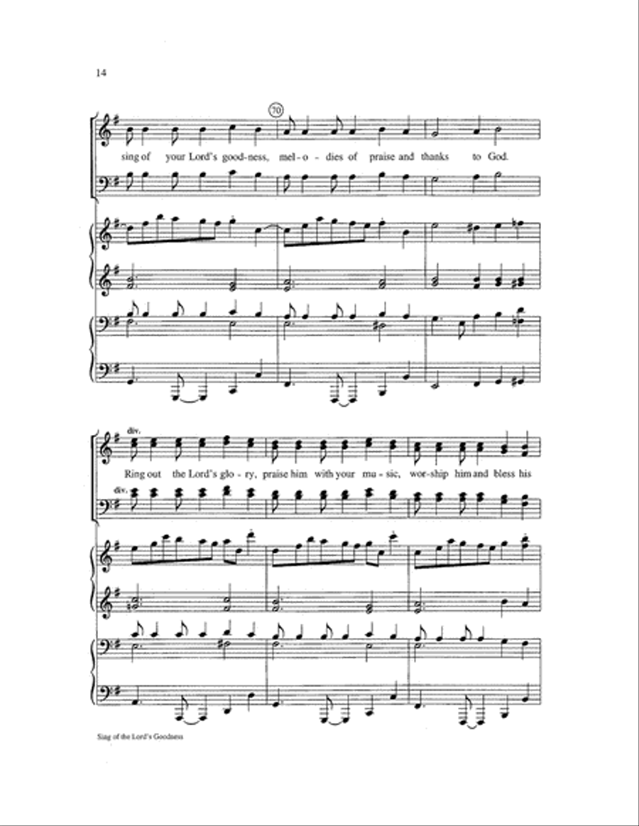 Sing of the Lord's Goodness Choir scores gallery preview page 14