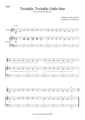 Book cover for Twinkle, Twinkle Little Star - Easy Piano and Violin C Major
