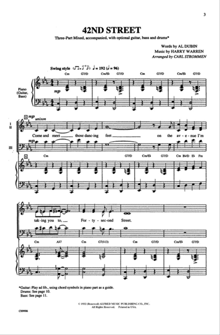 42nd Street Choir scores gallery preview page 1