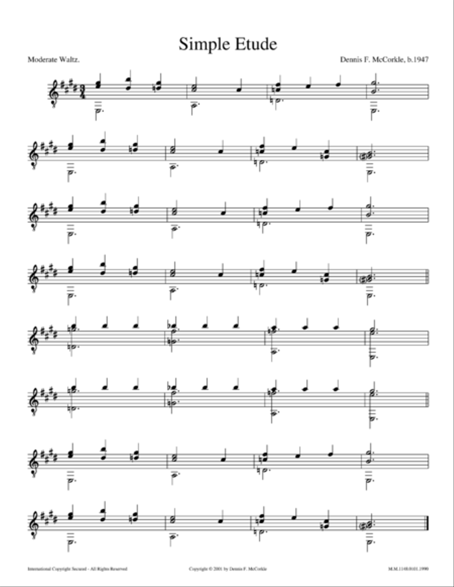 Simple Etude in E Major (adaptation) image number null