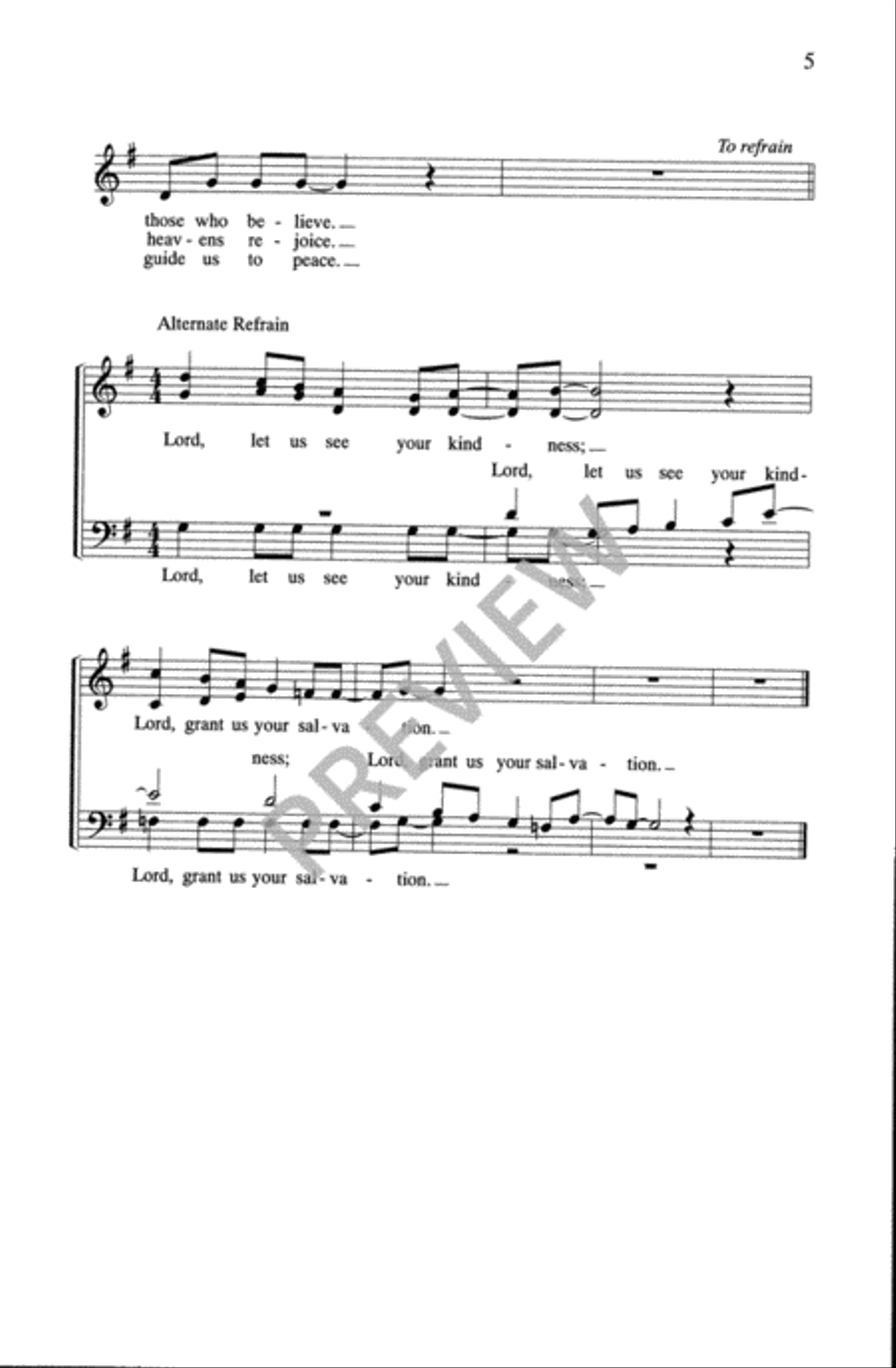 Psalms for the Church Year - Volume 6, Choral Refrains 4-Part scores gallery preview page 7