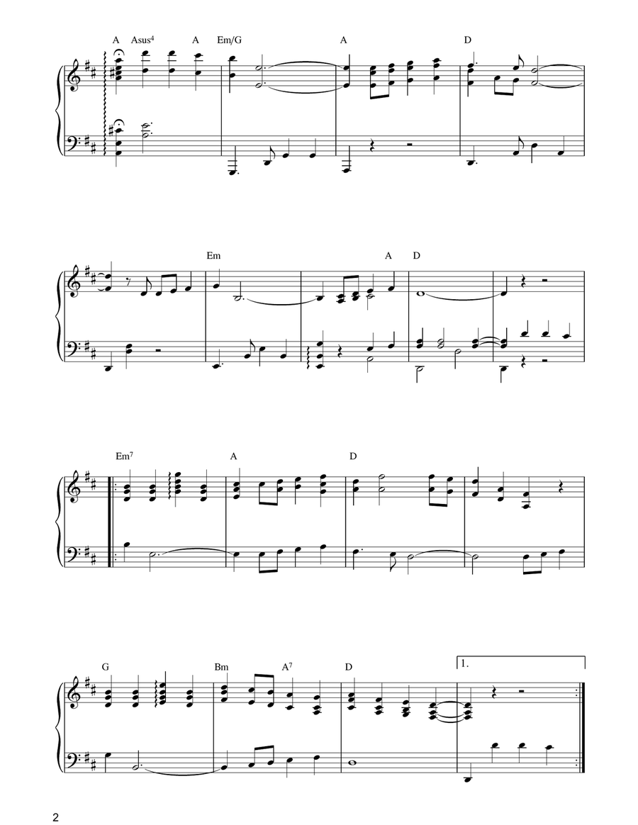 Carrickfergus Piano Solo scores gallery preview page 2