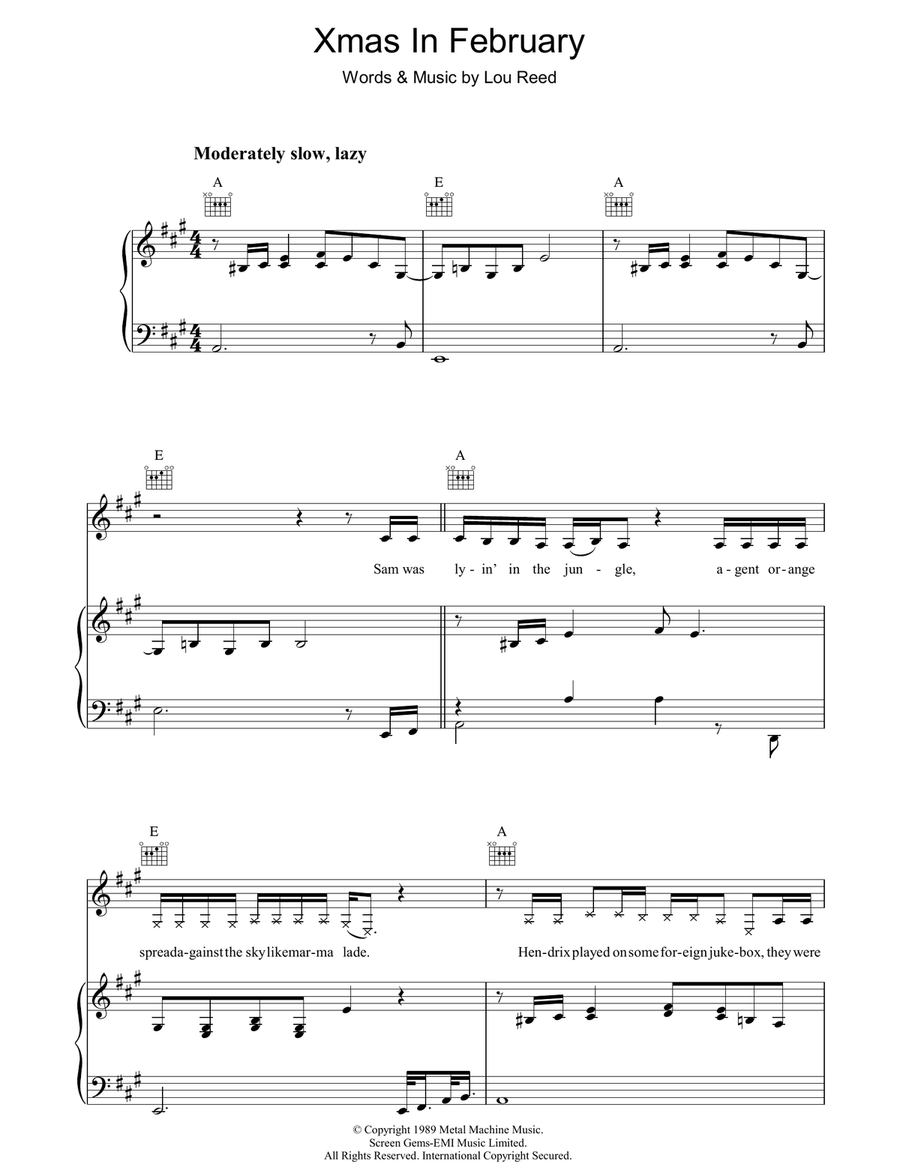 Xmas In February Guitar scores gallery preview page 1