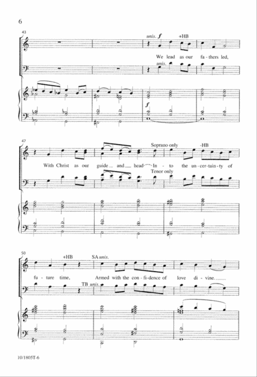 Hymn of Dedication 4-Part scores gallery preview page 6