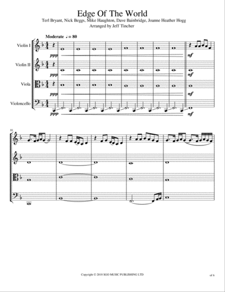 Edge Of The World String Quartet scores gallery preview page 2
