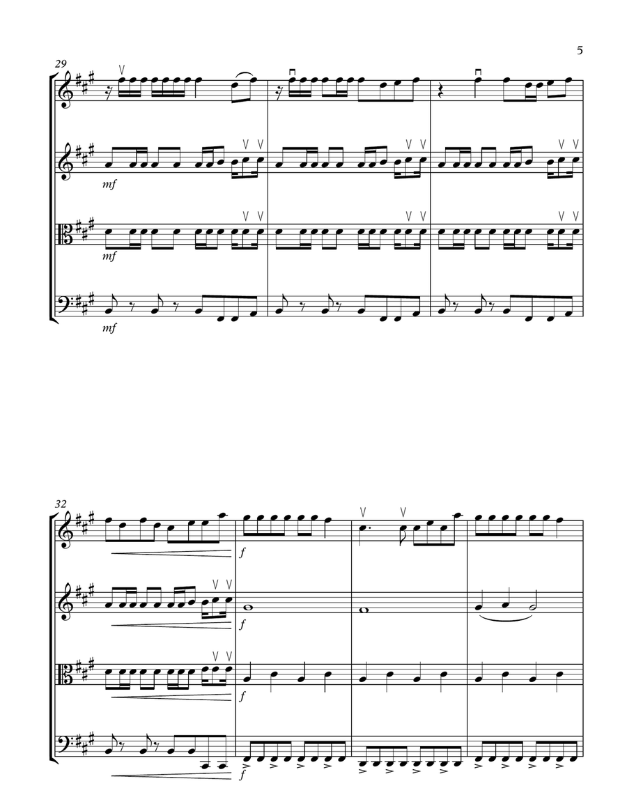 Flashing Lights String Quartet scores gallery preview page 5