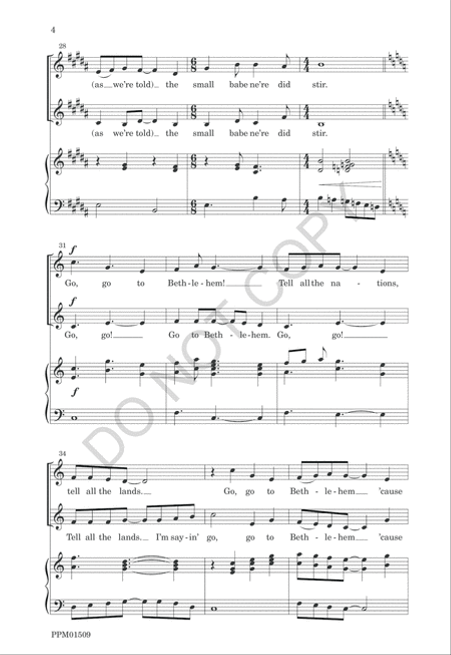 Go, Go to Bethlehem! 2-Part scores gallery preview page 7