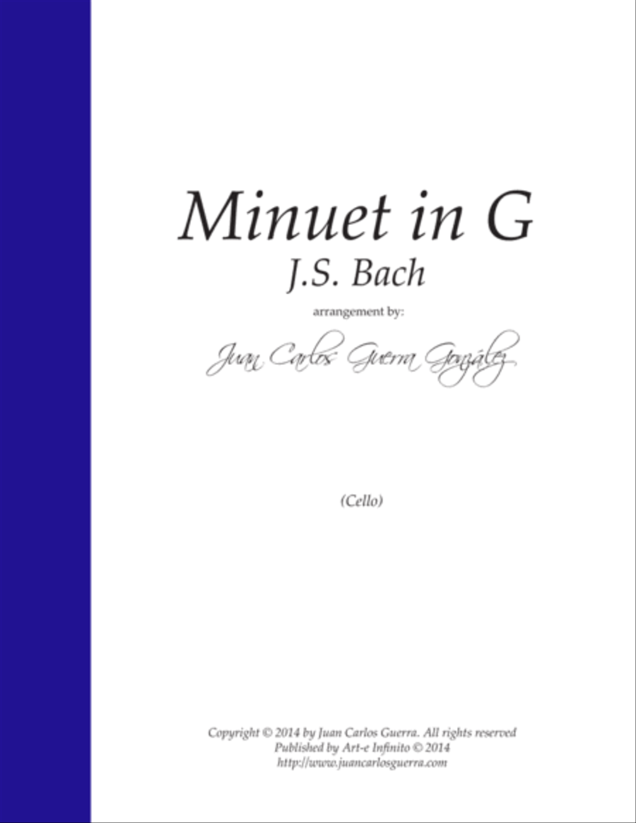Minuet in G - J.S. Bach (arr. for Strings by Juan Guerra) String Quartet scores gallery preview page 4