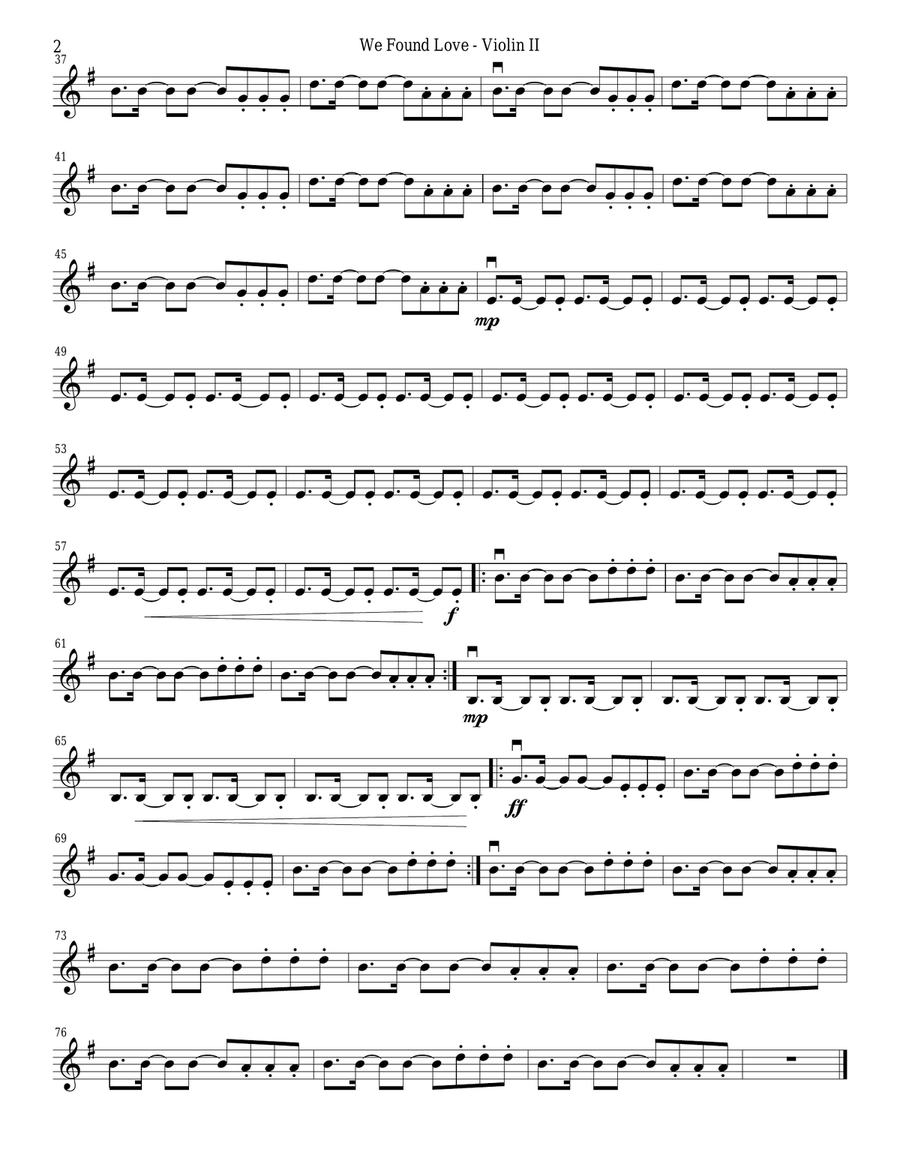 We Found Love String Quartet scores gallery preview page 4