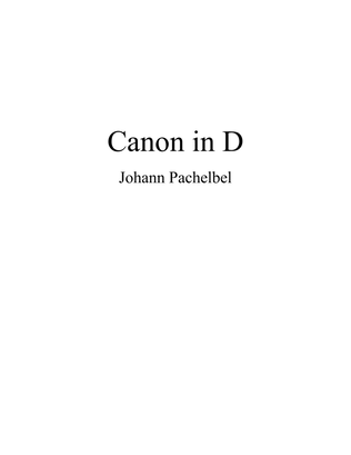 Canon in D (Pachelbel's Canon) for VIOLIN and CELLO duo