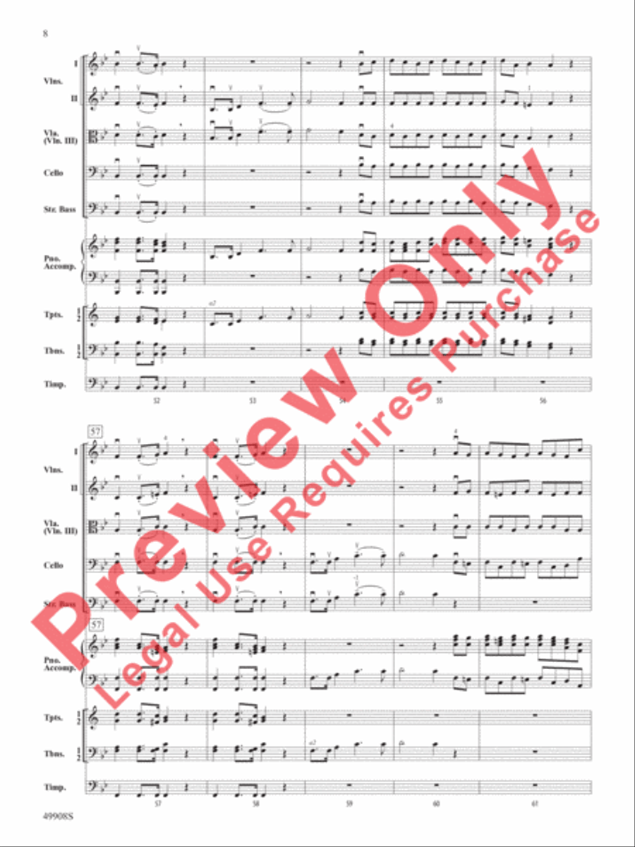 Zadok the Priest String Orchestra scores gallery preview page 9