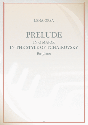 Prelude in G Major 'In the Style of Tchaikovsky'