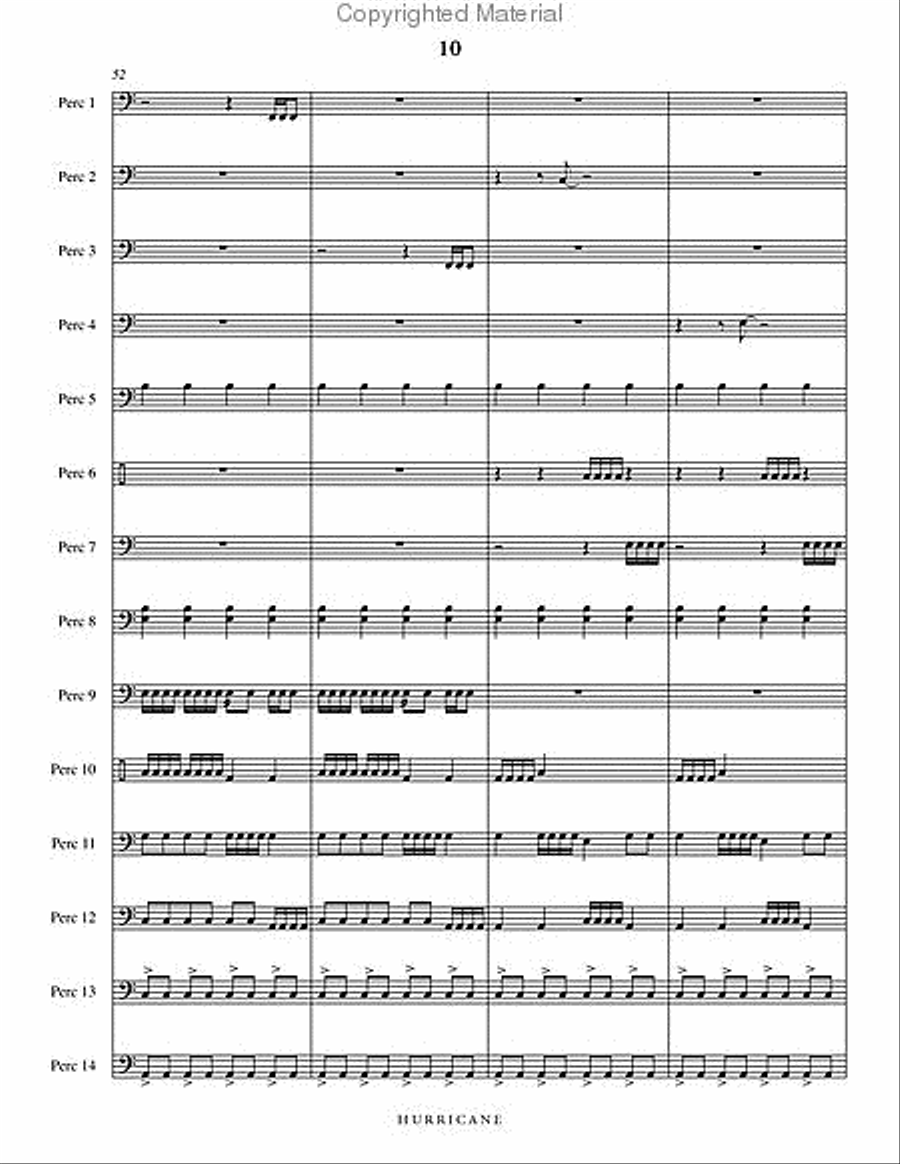 Hurricane Percussion Ensemble scores gallery preview page 11