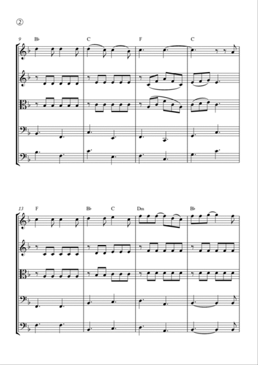 Hallelujah Hallelujah String Quintet scores gallery preview page 2